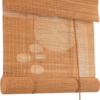 China Eco-friendly Bamboo Curtains Roman Shades Outdoor Blackout Rolling Blind Eco-friendly for sale