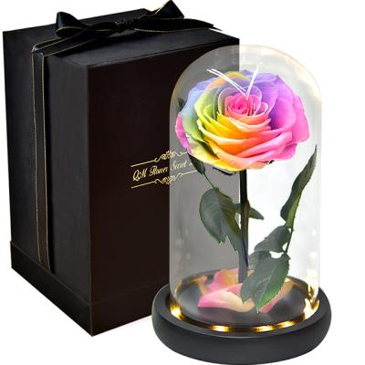 China Bulk Wedding Rose Flower In Glass Dome Artificial Rose Petal Red Blush Pink 100% Fresh Real Flower Wedding Party Event Natural Decorative Gift Flower for sale