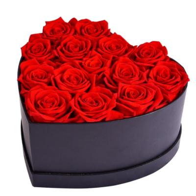 China Natural Fresh Flower Valentine Wholesale Luxury Gift Immortal Rose Flower Box Everlasting Stabilized 100% real forever preserved roses 2022 for sale