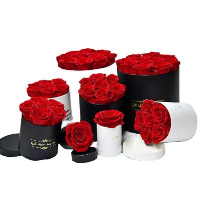 China Reasonable Price Immortal Forever Rose Flower Dried Rose Artificial Environmental Protection Best Gift Box Green Eternal Flower Material for sale