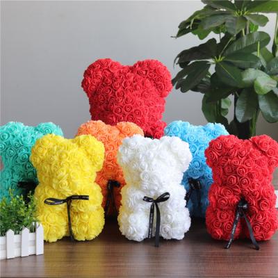 China Newest Fashional Valentine's Day Gift High Grade Teddy Rose Bear With Box Gift Flower Teddy Rose Bears for sale