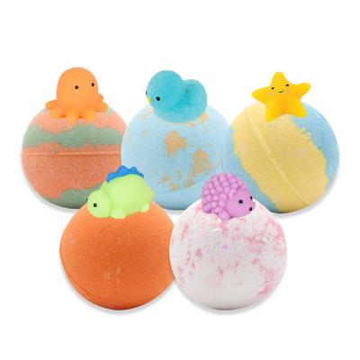 China Bath Bombs With Surprise Toys Amazing Colors Wholesale Vegan All Natural Cute Kids Toys Inside Surprise Bath Bomb With Toy for sale