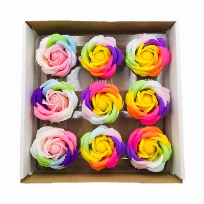 China Wholesale Basic Cleaning Soap Preserved Roses Flower Box Bouquets Heads Wedding Decoration Mother's Day Artificial Soap Flower for sale