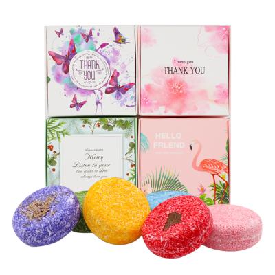 China 100% Hot Sale Private Label Tin Box Gift Set Basic Cleansing Handmade Vegan Soap Pure Natural Bubble Organic Solid Shampoo Bar For Hair for sale