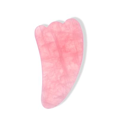 China Face Best Selling Custom Horn Shape Gua Sha Tools Natural Rose Quartz Guasha For Body Massager for sale