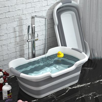 China Viable Foldable Child Size Bath Tub Plastic Baby Folding Bath Tub For Baby for sale