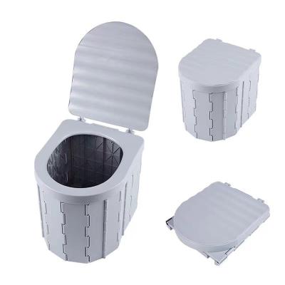 China Modern Portable Lid Foldable Outdoor Caravan Mini Emergency Potty Removable Outside Plastic Camp Dependency Toilet For Car for sale