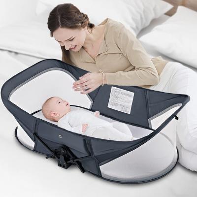 China Multifunctional Convertible 3 in 1 Mummy Baby Pad Diaper Bag Backpack with Changing Station Bed for sale