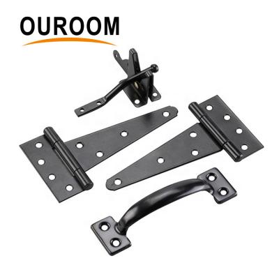 China Farm Garden Fence Hardware Accessories Black Stainless Steel Vinyl Fence Wood Fence Gate Hardware Decorative Cantilever Kits for sale