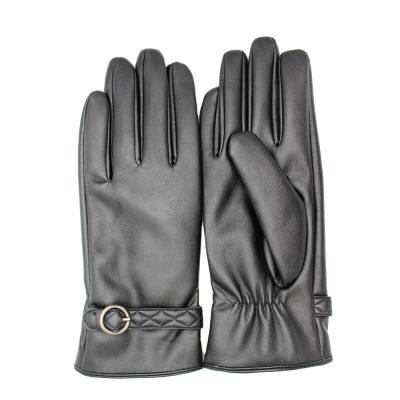 China Hot Selling Women Plain And Cheap PU Leather Gloves for sale