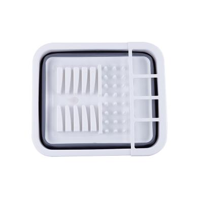 China Durable Folding Dish Hardware Space Folding Drying Dish Rack Organize Custom Made For Kitchen Tableware Storage Environmental Protection for sale