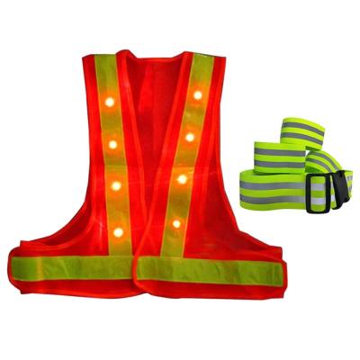 China PROWIN Traffic Running Reflective Safety Belt Led Belt Reflective Traffic Vest LED Safety Reflective Vest for sale