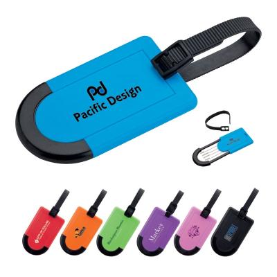 China User Friendly Promotional Plastic Blank By Air Luggage Tag Suitcase ID Label Security Tag With Strap for sale