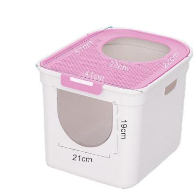 China Stored Pet Grooming Cleaning Products Top Down Cat Litter Box Mat Cat Sand Basin for sale