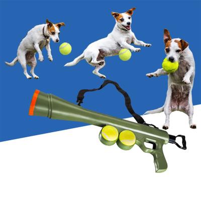 China INNO Best Pet Dog Toys Interactive Tennis Ball Launcher Gun Stocked Durable Dog Launcher for sale