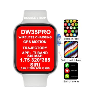 China 2021 New 1.75 Inch 44mm Touch Screen Sports Smartwatch DW35 M26 D20 Fk88 Fk99 Plus Dw35 Pro Smart Watch Two Straps RD Fit for sale