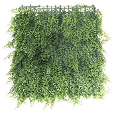 China Plant Anti-UV Indoor Decorative Hedge 50*50CM Privacy Boxwood Artificial Panels Grass Wall Plant for sale