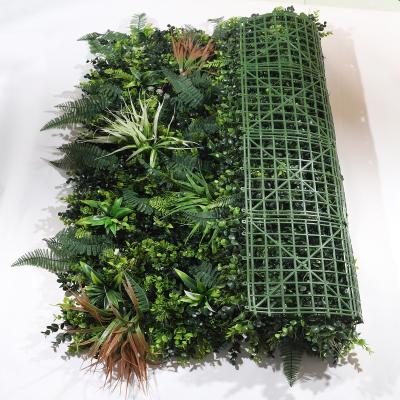 China Factory Commercial Anti-UV 50*50CM Hedge Screen Artificial Boxwood Panels Grass Wall Plant for sale