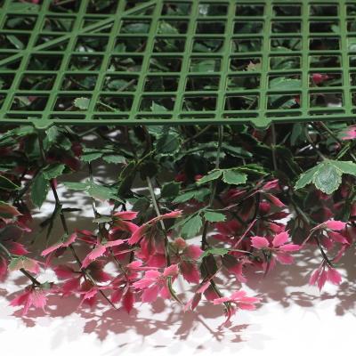 China Factory Commercial Anti-UV 50*50CM Hedge Screen Artificial Plastic Grass Panels Wall Plant for sale