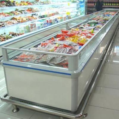 China DIS2211O1 Single-temperature display chest freezer for meat in supermarket for sale