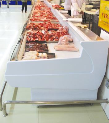 China Horizontal Single-temperature Meat Display Freezer Fridge Display Fridge for sale