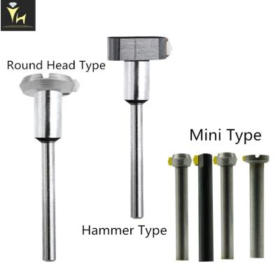 China High Hardness Jewelry Making Tools MCD&PCD Diamond V Flat Flywheel Hammer Head Tools For Micro Motor Jewelry Making for sale