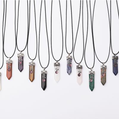 China Acute Healing Crystal For DIY Cross Pendulum Cross Stone Chakra Stone Vintage Bead Pendants Jewelry Natural Arrow Charms Acute Pendant Making for sale