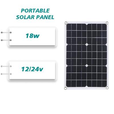 China Cell Phones Times Power 20W 30W 50W Car Battery Charging Silicon Solar Panel USB Monocrystalline Flexible DC Dual Output for sale