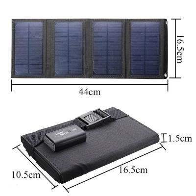 China Monocrystal+PET+fabric Times Power Foldable Solar Panel Portable Mobile Power Mobile Phone Charger Solar Charger For Cell Phone Laptop for sale