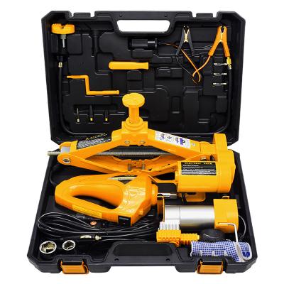 China DC12V 3T Mini Car Jack Hot Sale CE ISO Standard All-in-one Electric Car Scissor Lift Jack and Wrench and Impact Tire Inflator for OEM for sale