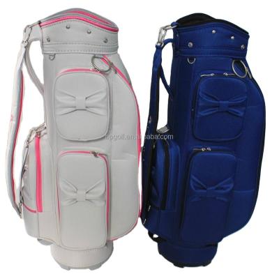 China PU ladies golf bag/PU golf bag/blue pink golf bags for ladies for sale