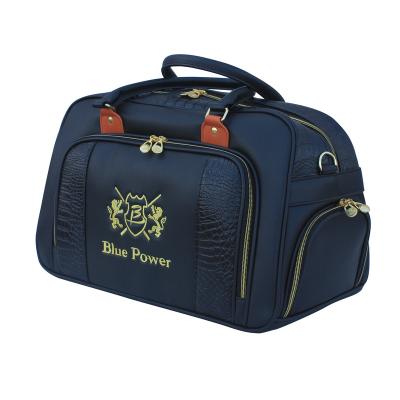 China Portable Boston Golf Bag Luxury PU Leather Embroidery Bag Embroidery Custom Logo Golf Boston Carry Bag for sale