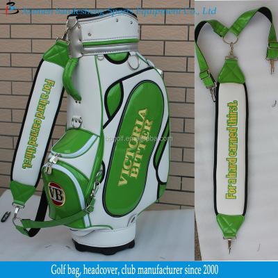 China Design Your Own Golf Bag Parts Golf Bag Leather Shoulder Strap for sale