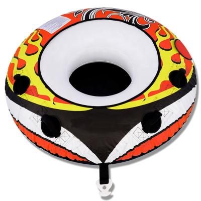 China Heavy duty PVC and 1 cheap imported nylon tube of Rider Inflatable Towable Round Lake for adults and children for sale