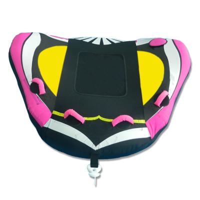 China 0.65mm PVC Factory Price 2 Rider Inflatable Towable Ski Water Tube For Water Sports for sale