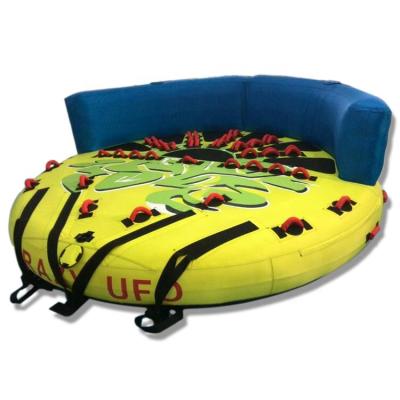 China Heavy Duty PVC And Imported Nylon Customized Commercial Inflatable Crazy UFO Ski Towable Tube For Rental for sale