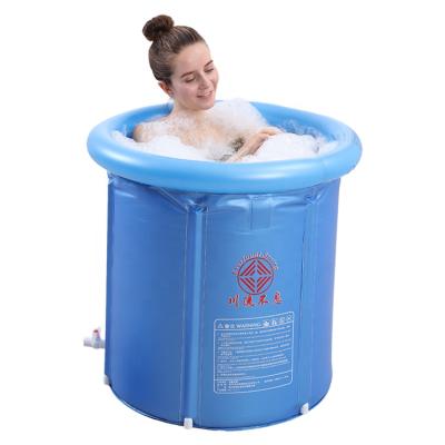 China Cheap Foldable and Portable PVC Tarpaulin PVC Tarpaulin Inflatable Sauna Steam Bathtub Pool for Adults and Kids for sale