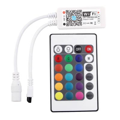 China RGB Led Strip Lighting DC5-24V Magic Home Remote Control Smart Controller Mini 24Keys IR WiFi LED For RGB RGBW LED Strip Lights for sale