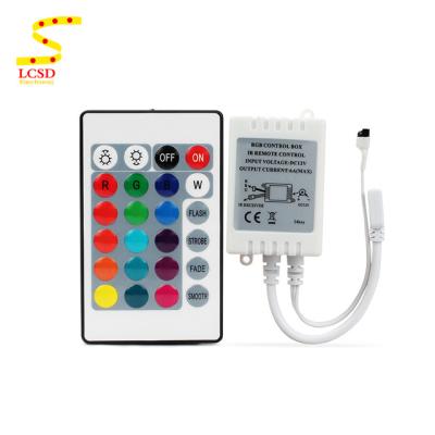 China IR 24Keys RGB LED Remote Control Controller with IR 6A Remote Control for RGB LED Strip 12V 24V for sale