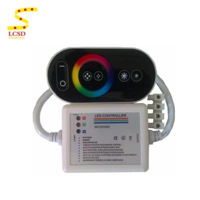 China RGB Led Strip Lighting DC12-24V 18A RGB LED Wireless Controller with Touch Screen RF Remote Control for sale