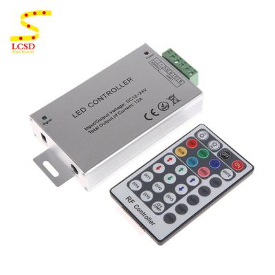 China 0-100% Dimming DC12-24V 12A RGB LED Controller With 28Keys RF Remote Control for sale