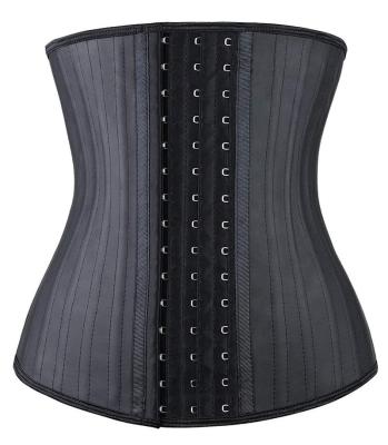 China 25 bone Factory Wholesale Price 3 Layer 16 Buckle 25 Bone Latex Corset Top Yoga Shapewear Waist Body Trainer for sale