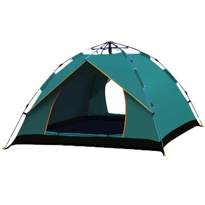 China Camouflage/Field Game 190T Silver-coated Fabric Dark Green 2-3 Person/3-4 Person Water-resistant Camping Tent Quick-opening Automatic Park Tent for sale