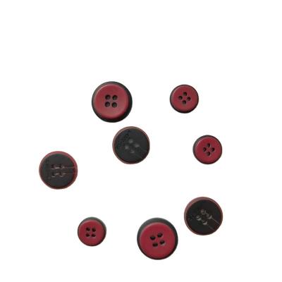 China Wholesale 18L 24L Custom Made High Quality Fake Laser Horn Buttons Eco-friendly Washable Resin Button for sale