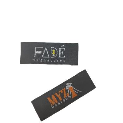 China Garment Washable Custom Fabric Woven Labels Logo Printing Machine Manufacturers Satin Fabric Apparel Woven Label for sale