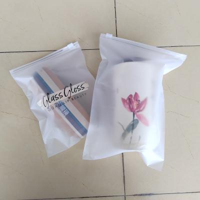 China Factory wholesale recyclable frosted biodegradable plastic packaging zipper bags for t-shirt, custom zip bags with logo for sale