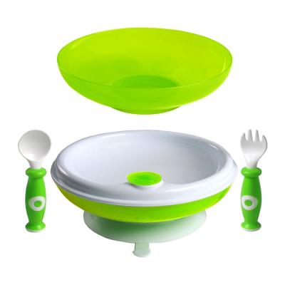 China BPA Free Baby Tableware Suppliers Sell Eco-Friendly Plastic Baby Feeding Bowls And Spoons for sale