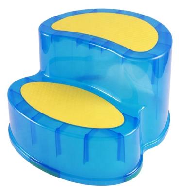 China Wholesale Plastic Anti-slip Child Two Color Double Layer Stepping Stool Manufacturer Non Slip for sale