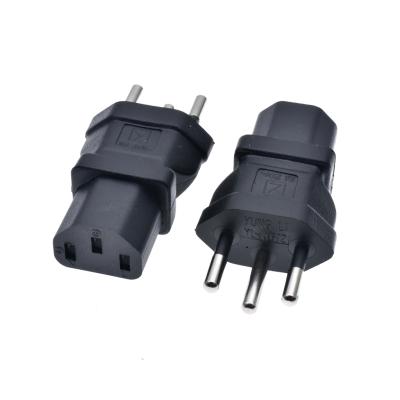 China Industrial 3 Prong Plug Adapter, 3 Prong SEV1011 Swiss Plug to IEC 60320-C13 for Use as a Swiss PC Computer, Monitor, or Printer Power Cord for sale