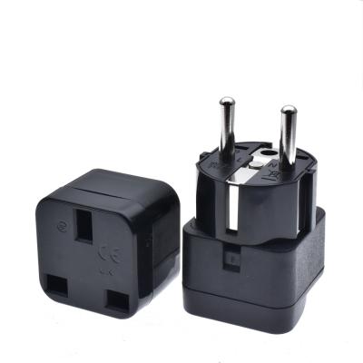 China Residential / General Purpose UK to Russian Korean France Germany type EU schuko power travel plug EU France Germany outlet adapter for sale